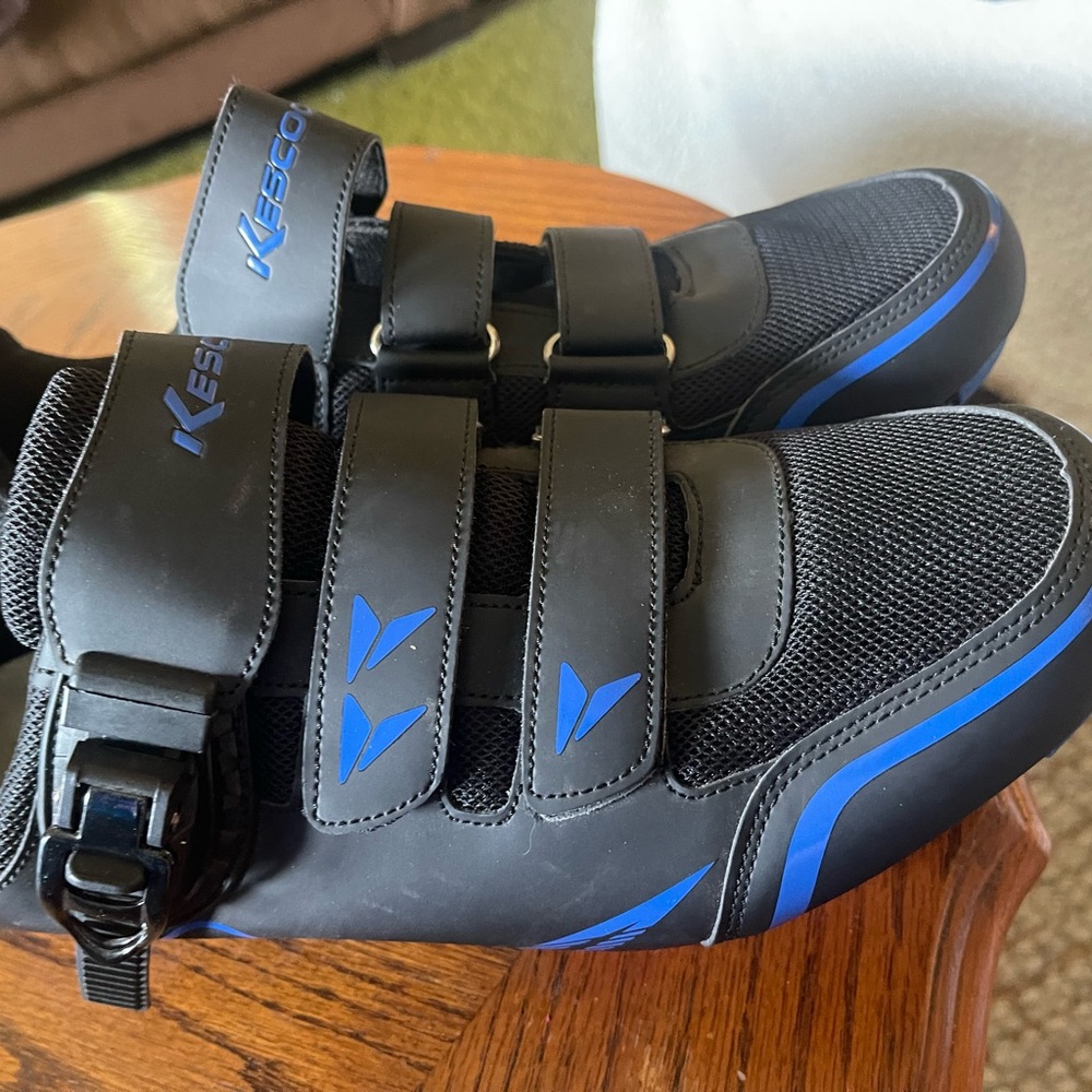 Kescoo Cycling Shoes Size 45 Black Blue